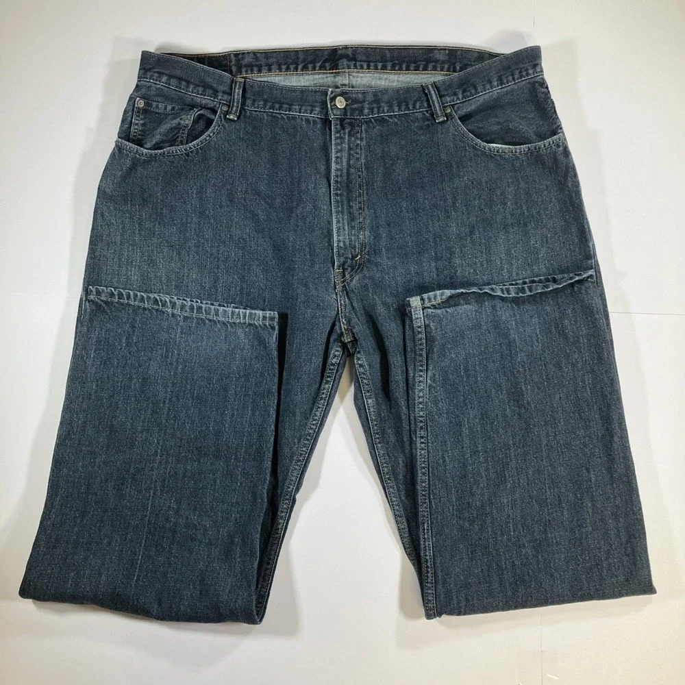 Levi's 559 Jeans Mens 46x32 Relaxed Straight Dark Wash Blue Denim Red Tab